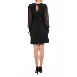 Short Black Dress With An Oversized Collar Florentina Giol