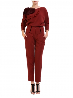 Fitted Burgundy Pants Florentina Giol