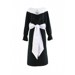 Black And White Cotton Dress Nicoleta Obis