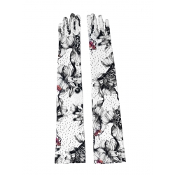 Gloves with black and white print Ioana Ciolacu