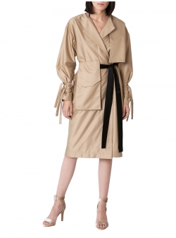 Nude Trench - Dress with waist belt Ramelle
