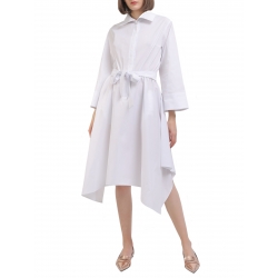 White dress with kimono sleeves Larisa Dragna