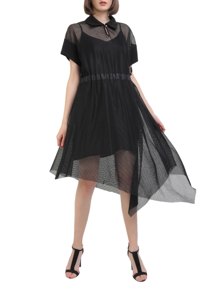 Rochie plasa cu maneca scurta Larisa Dragna