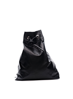 Rucsac negru din piele naturala Sac Bags