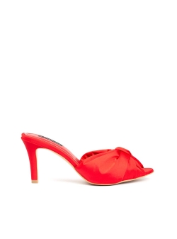 Red Satine Clogs Shoes Sofia Ginissima