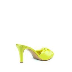 Yellow Satin Clogs Shoes Ginissima