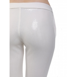 Sequins White Trousers Entino
