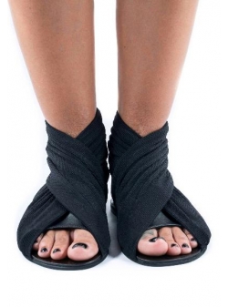 Black Sandals Muff Meekee