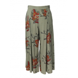 Pantaloni culottes cu imprimeu floral Oana Manolescu
