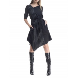 Asymmetric skirt with side folds Larisa Dragna