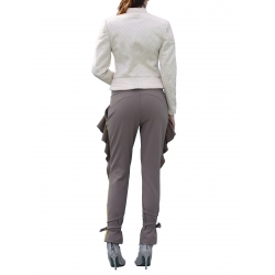 Pantaloni gri cu volane Florentina Giol