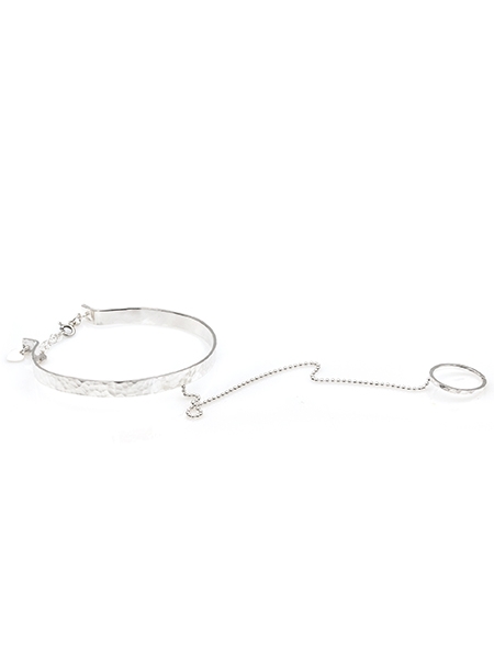 Bracelet with ring and chain Gabriela Secarea