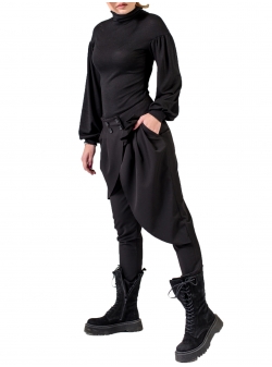 Black Trousers with Ruffles Florentina Giol