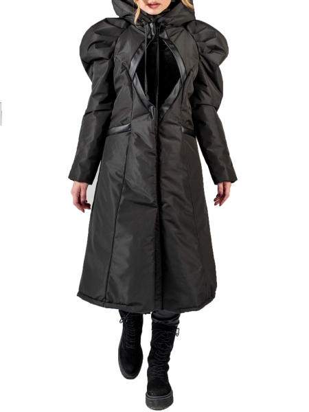 Black Jacket with Oversized Shoulders Florentina Giol