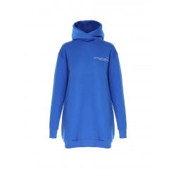 Blue long sweatshirt with hood ISSO
