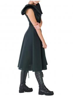 Bluza neagra cu maneci bufante Florentina Giol