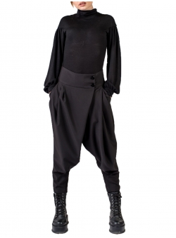 Bluza neagra cu maneci bufante Florentina Giol
