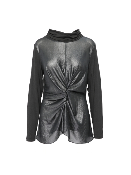 Metallic black blouse Larisa Dragna