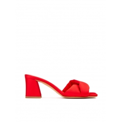 Red satin sandals Ginissima