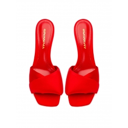 Red satin sandals Ginissima