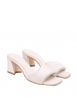 White satin sandals Ginissima