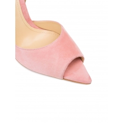 Baby pink stiletto shoes with back bow Ginissima