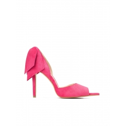 Pink stiletto shoes with back bow Ginissima