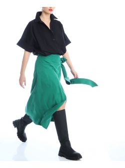 Overlayed green skirt Silvia Serban