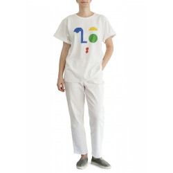 White cotton tshirt Oslo Daring Trash