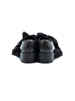 Pantofi din piele naturala cu aplicatii Slit Shoes Meekee