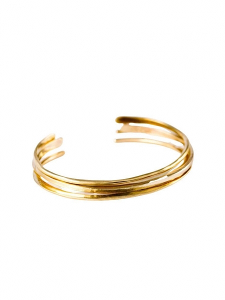 Cuff brass bracelet Roma Mesteshukar Butiq