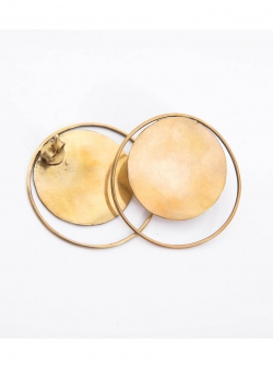 Round brass earrings Florance Mesteshukar Butiq