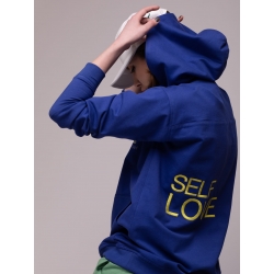 Blue oversized hoodie Self Love Andrea Szanto