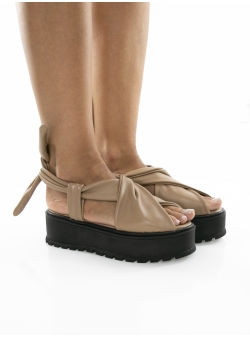 Brown leather sandals Ply Sandals Meekee