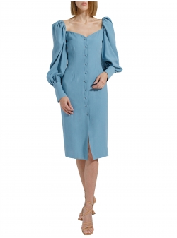 Cold shoulders blue midi dress Ramelle