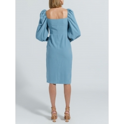 Cold shoulders blue midi dress Ramelle