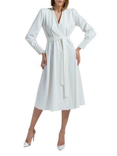 Long sleeved white midi dress Ramelle