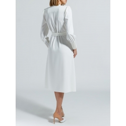 Long sleeved white midi dress Ramelle