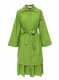 Green cotton dress Larisa Dragna