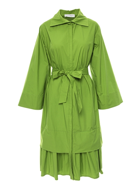 Green cotton dress Larisa Dragna