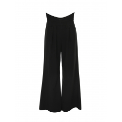 Flared high waisted black trousers Larisa Dragna