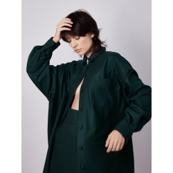 Green oversized woolen shirt Kyra Concepto