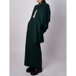 Green oversized woolen shirt Kyra Concepto