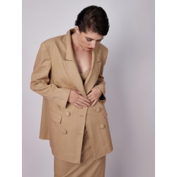 Brown oversized viscose jacket Hazel Concepto