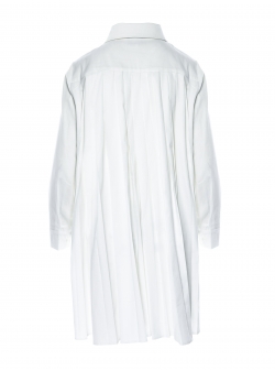 White cotton dress with pleats Iheart