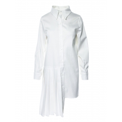 White cotton dress with asymmetric finish Iheart