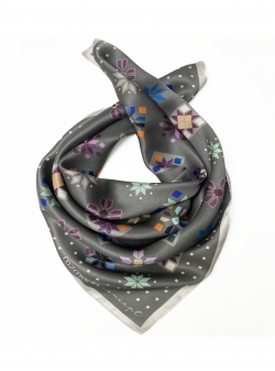 Silk scarf Povestea fulgilor de nea Rozmarin Concept