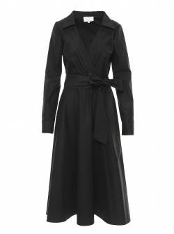 Black midi dress with long sleeves Iheart