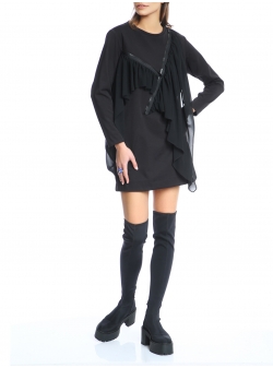 Black mini dress with detachable panels Silvia Serban