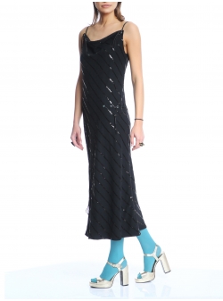 Black veil dress with adjustable length Silvia Serban